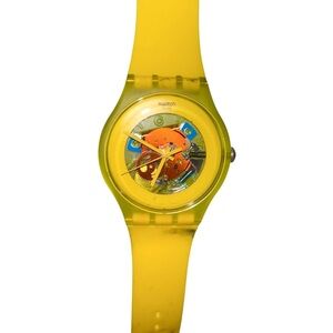 Swatch New Gent YELLOW LACQUERED Skeleton Watch